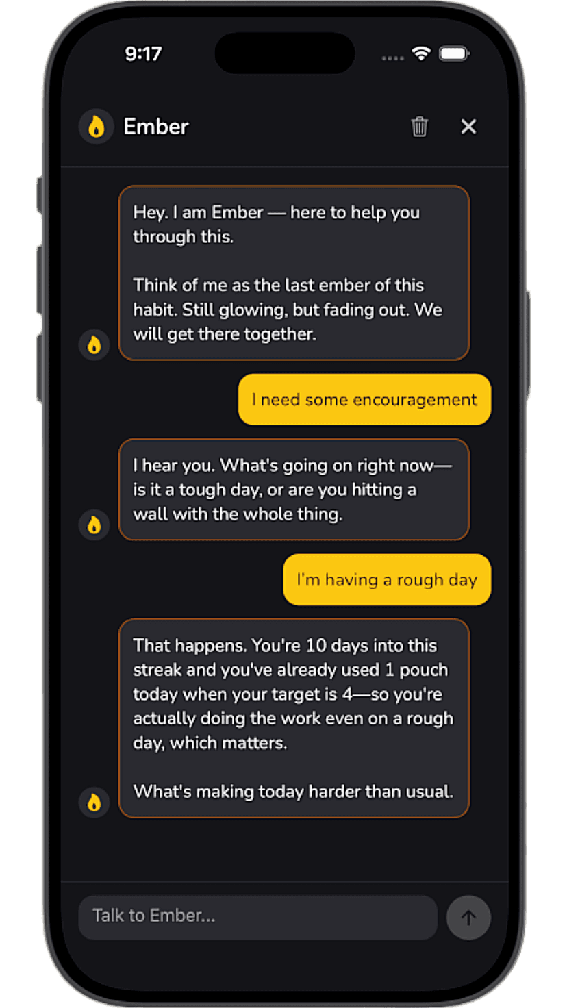 Ember AI Coach - 24/7 support when you need it